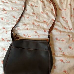 Black leather Bottega Veneta shoulder bag.